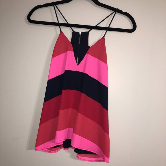 Express Color Block Zipper Back Cami Size XS - Picture 2 of 5